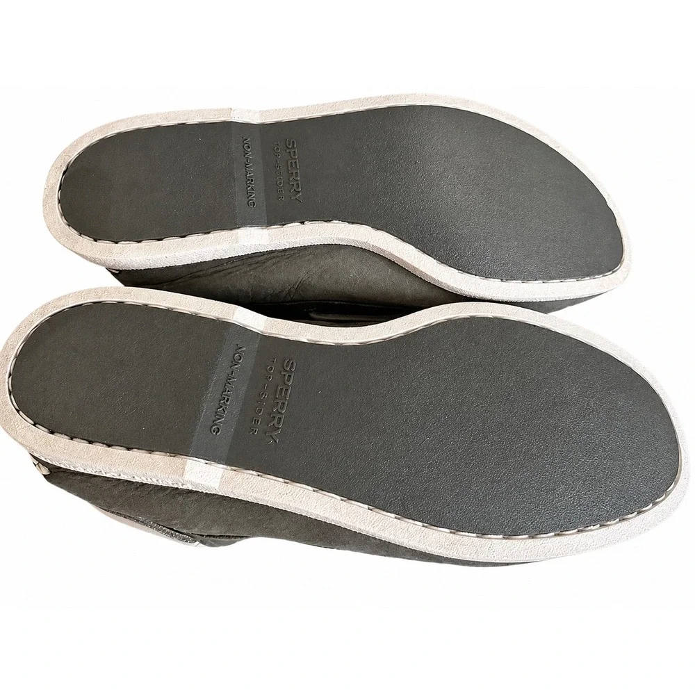Sperry TopSider Mens Authentic Original 2Eye Grey Leather Boat Shoes STS22797 13